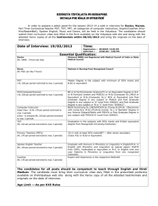 interview notice for part time teachers 2013-14