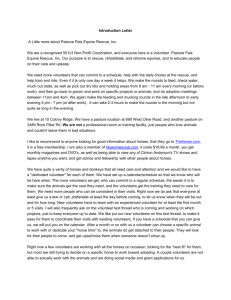 Introduction Letter 2015 - Pasture Pals Equine Rescue, Inc.