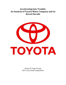 Toyota Announces Details Of Remedy To Address Potential