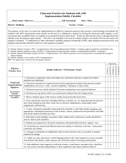 Co-Teaching Observation Checklist