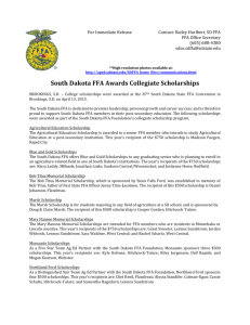 South Dakota FFA Awards Collegiate Scholarships