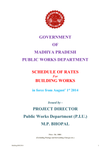 PROJECT DIRECTOR Public Works Department (PIU) MP BHOPAL