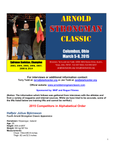 Warrick Brant - The Arnold Strongman Classic