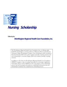 RN Nursing Scholarship Application