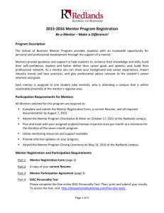 Mentor Registration Form