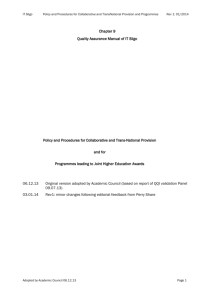 ITSligo Collaborative Provision Procedure Rev 1 Jan 2014