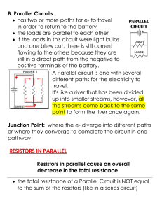 parallel circuit notes