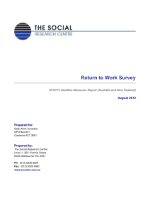 National Return to Work Survey 2013