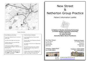 Practice Leaflet August 2015 - New Street & Netherton Group Practice