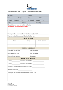 Pet Information OTL LTD Quick Glance Sheet for DAHR