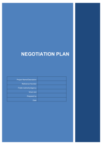 Negotiation Plan Template