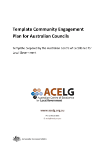 Community Engagement Plan - The Australian Centre of Excellence