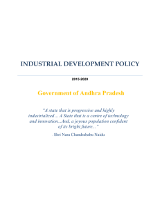 industrial development policy - Andhra Pradesh Chambers of