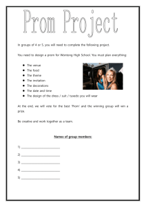 Prom-project-worksheet