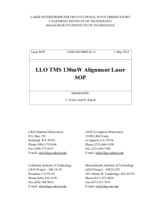 (LLO TMS 130mW Alignment Laser SOP) - DCC