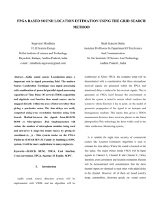 fpga based sound location estimation using the grid search