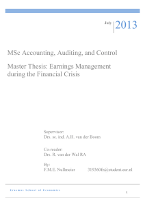 Earnings Management during the Financial Crisis