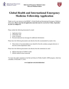 Global Health and International Emergency Medicine Fellowship