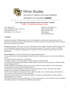 ETST 2000 Introduction to Ethnic Studies