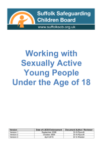 Working With Sexually Active Young People Under the Age of 18
