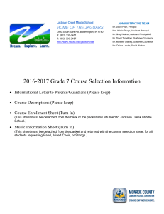 7th Grade Schedule Request - Monroe County Community School