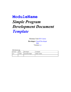 MTM Simple Program Development Document Template