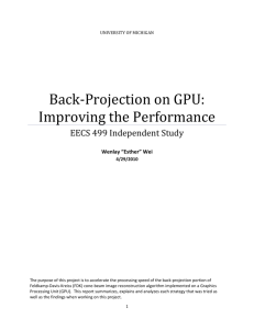 Back-Projection on GPU - University of Michigan