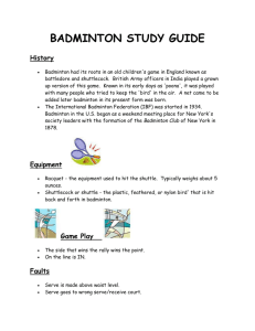 Badminton Study Guide