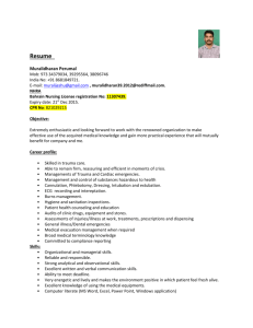 Resume - Belhoul Speciality Hospital