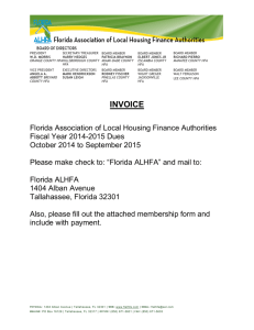 Florida ALHFA membership form