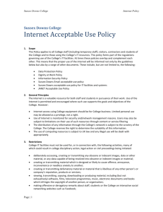 SDC Internet acceptable use policy