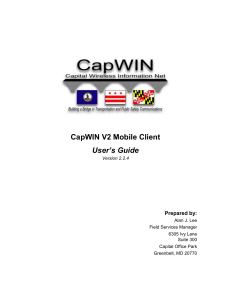 CapWIN Users Guide in  Format