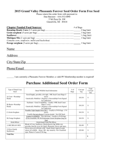 Seed Order Form - Grand Valley Chapter of Pheasants Forever