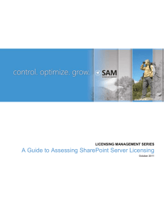 A Guide to Assessing SharePoint Server Licensing