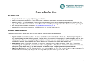 Order form 1 - census and asylum maps