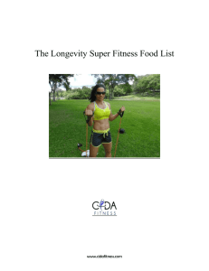 The Longevity Super Fitness Food List