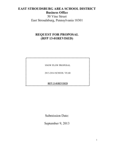 rfp 13-01revised - East Stroudsburg Area School District