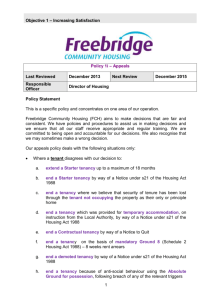 Policy 1i – Appeals - Freebridge Community Housing