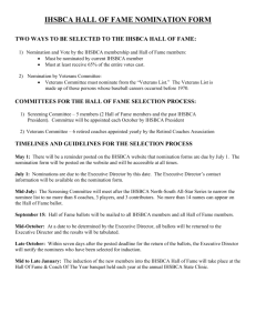 IHSBCA Hall of Fame Nomination Form