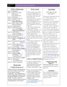 Mt. Olive high school newsletter