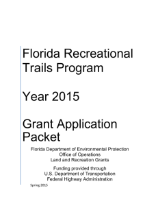 Florida Recreational Trails Program 2015 Grant Application Package