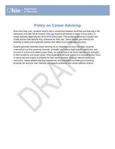 Model Career Advising Plans - Ohio Department of Education