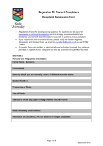 Student Complaints Complaint Submission Form