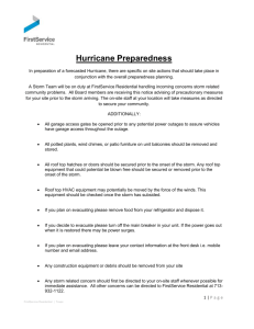 5. Hurricane Planning Actions - Procedures