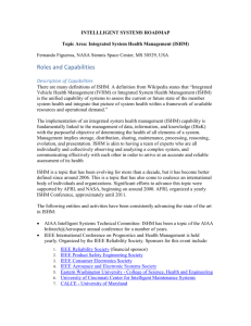 Topic Area: Integrated System Health Management (ISHM)