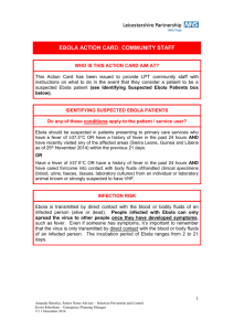 Ebola LPT Action Card for Community Staff 011214 v1