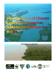 Specific adaptation options for Belize`s Tourism Industry based on