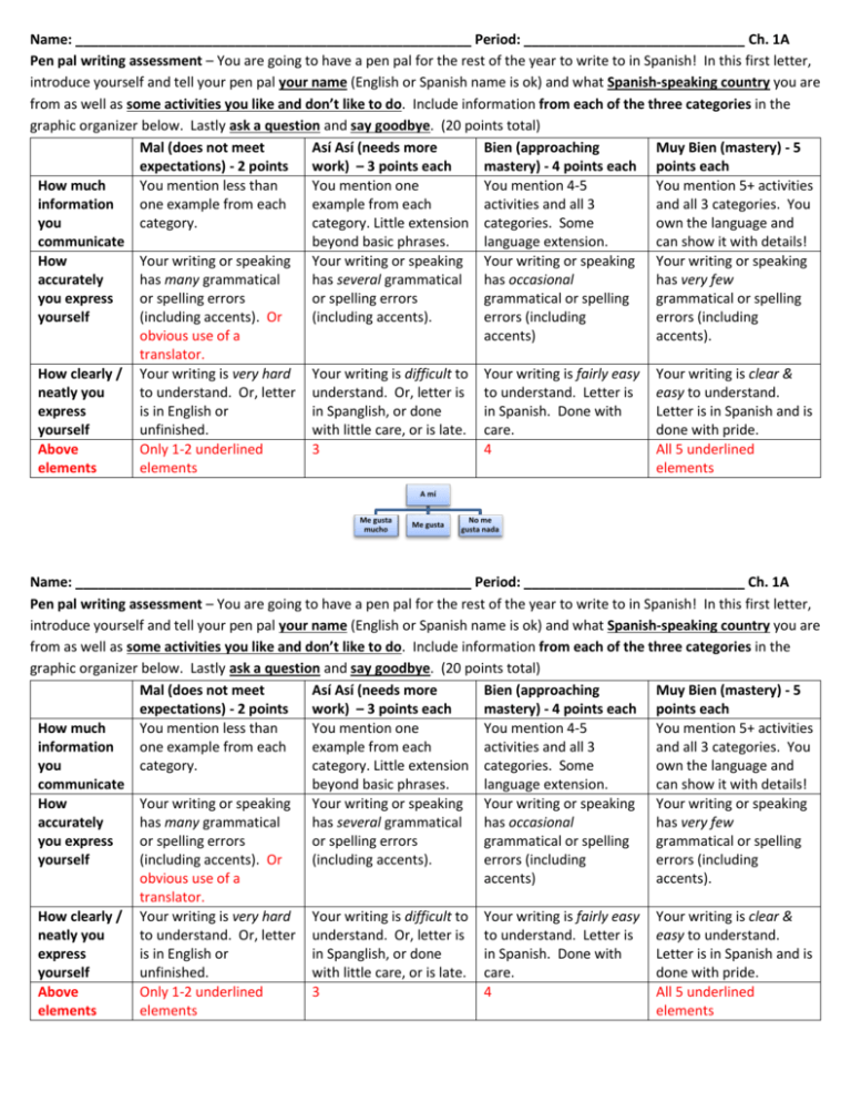 pen-pal-rubric-assignment