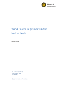 Wind Power Legitimacy in the Netherlands