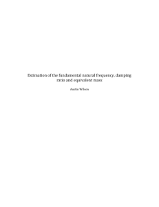 Estimation of the fundamental natural frequency, damping ratio and